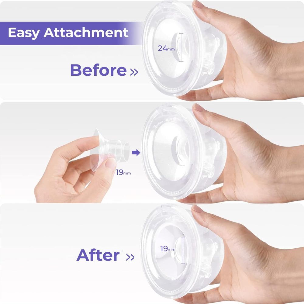 Soft silicone cushions nipples for gentler pumping sessions with Store Supply Hunter.