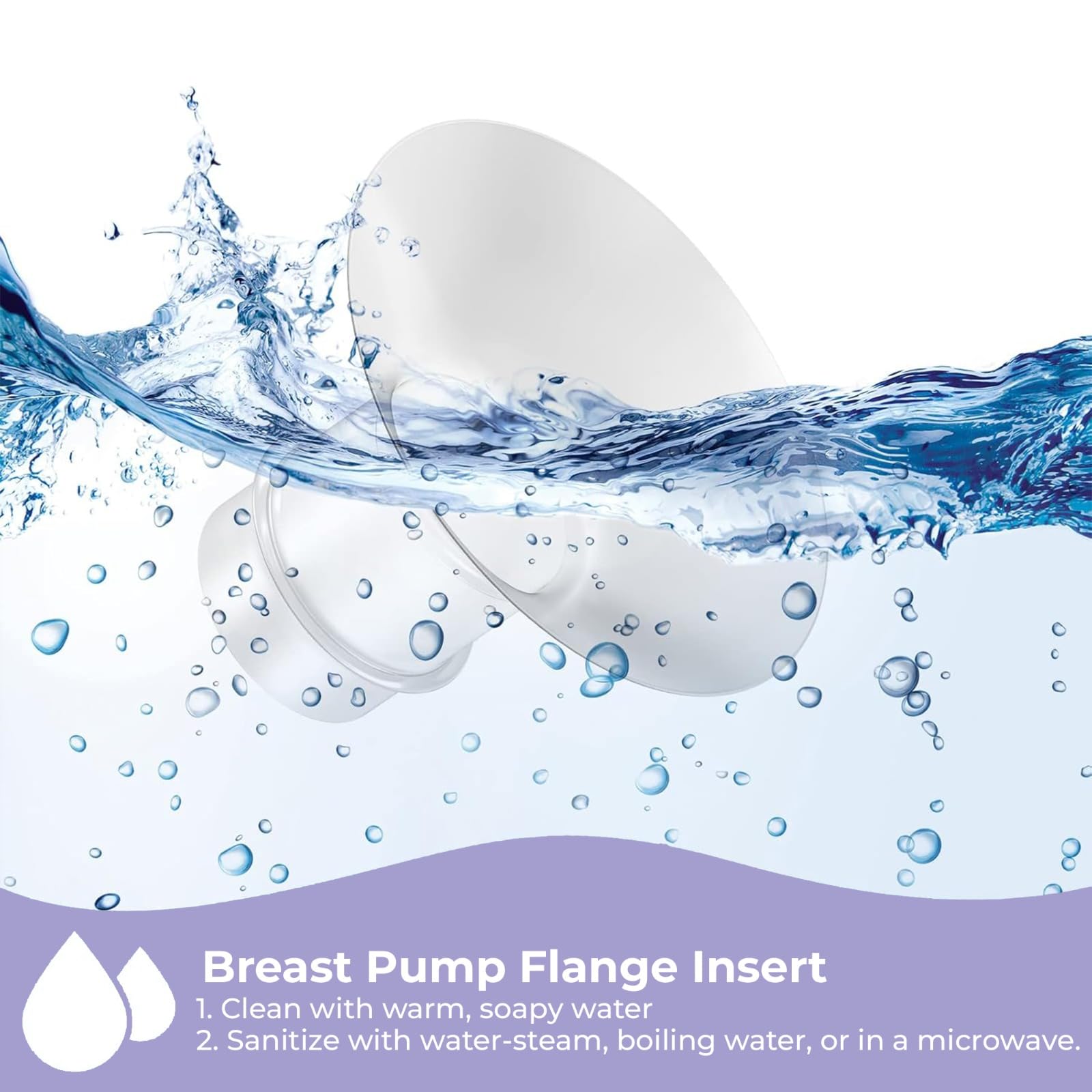 Brand-friendly 19mm inserts compatible with wearable pumps for comfort.