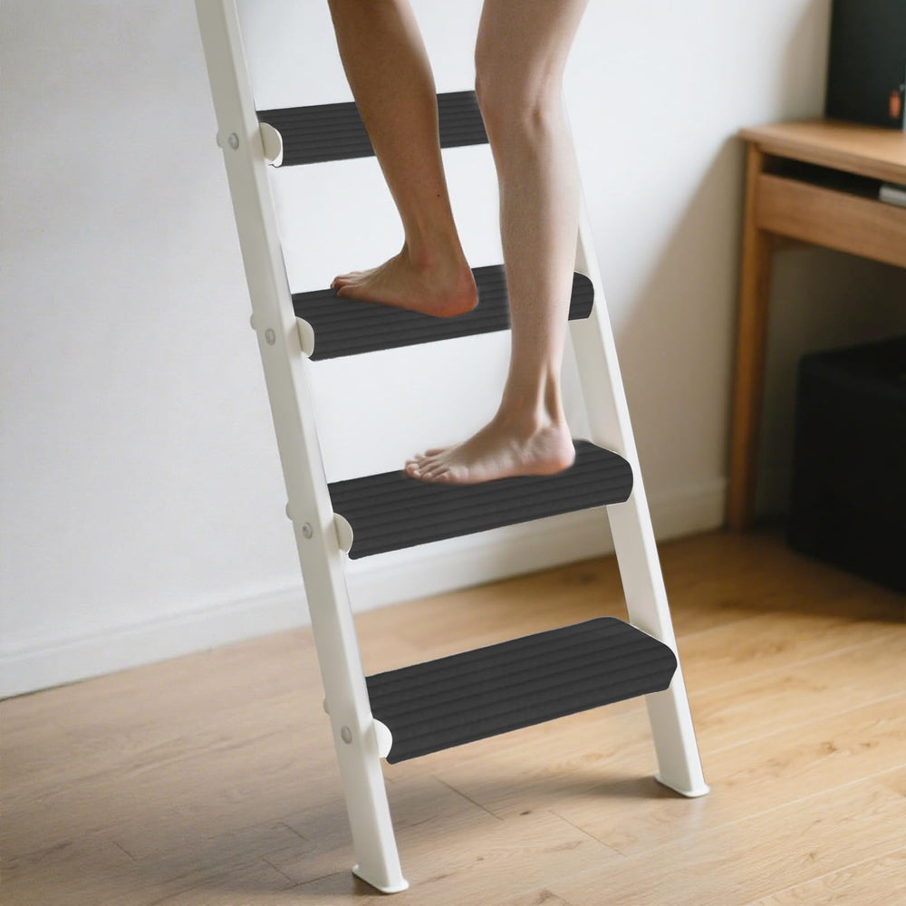 Storystore adhesive-backed installation on a ladder.