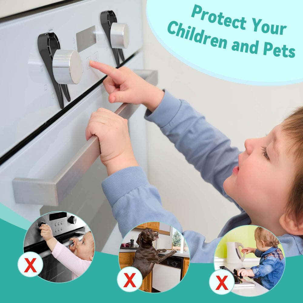 Stove Stoppaz easy installation instructions help secure knobs without tools.