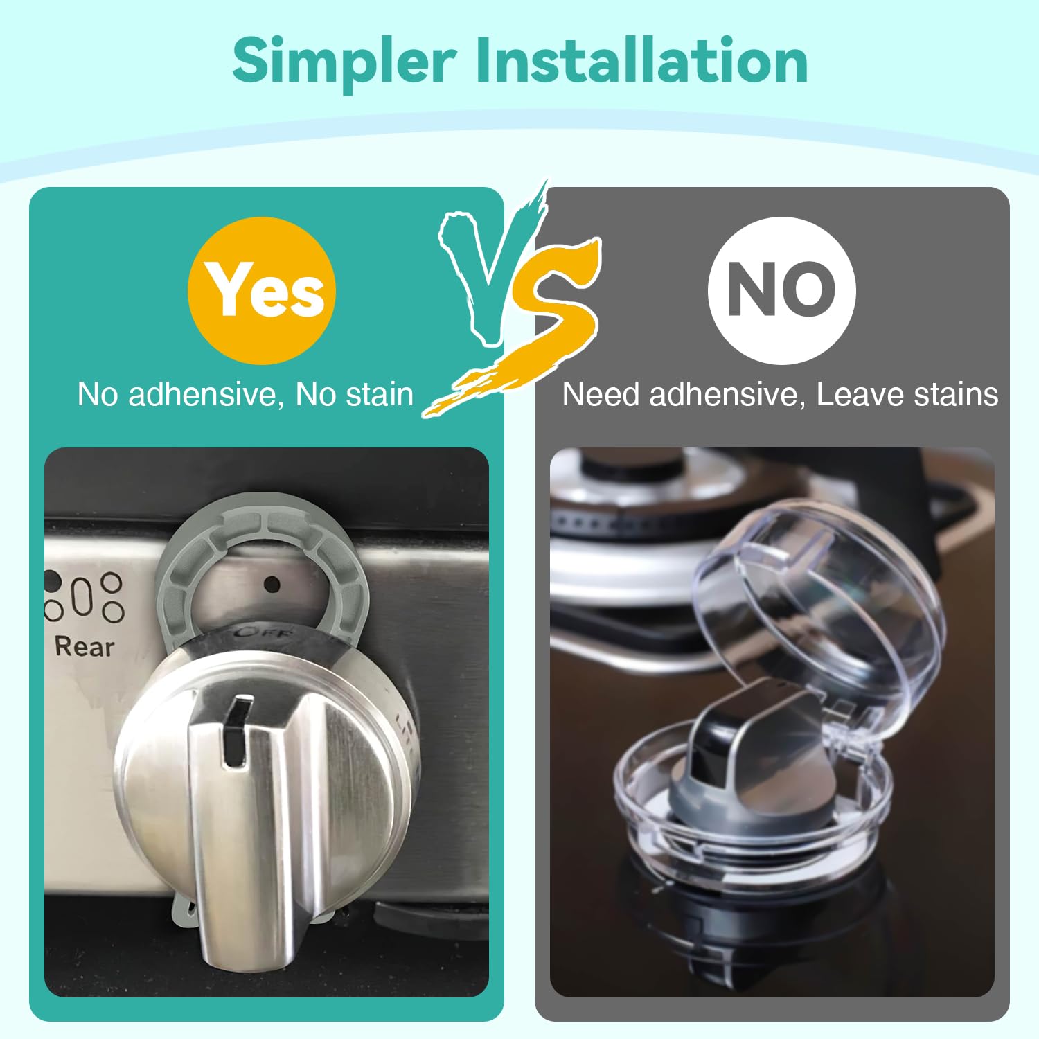 Stove Stoppaz five-piece set packaging shows complete family-friendly safety solution.
