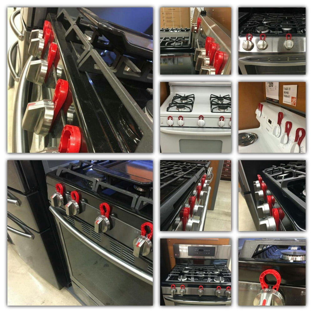Stove Stoppaz in-use on family stove during cooking.