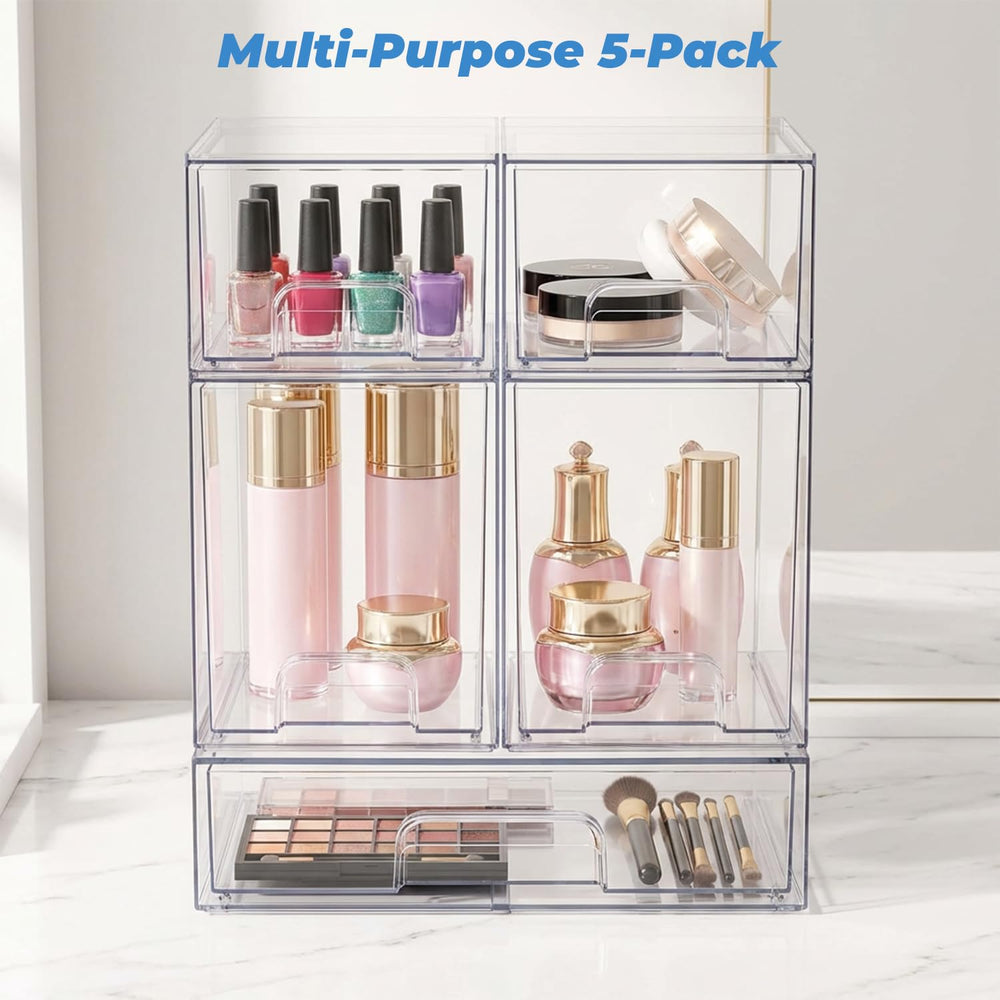Stowgo vertical five-pack design maximizes space on counters