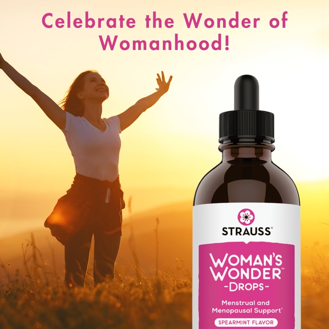 Gluten-free, soy-free, non-GMO labeling on Strauss Heartdrops bottle.