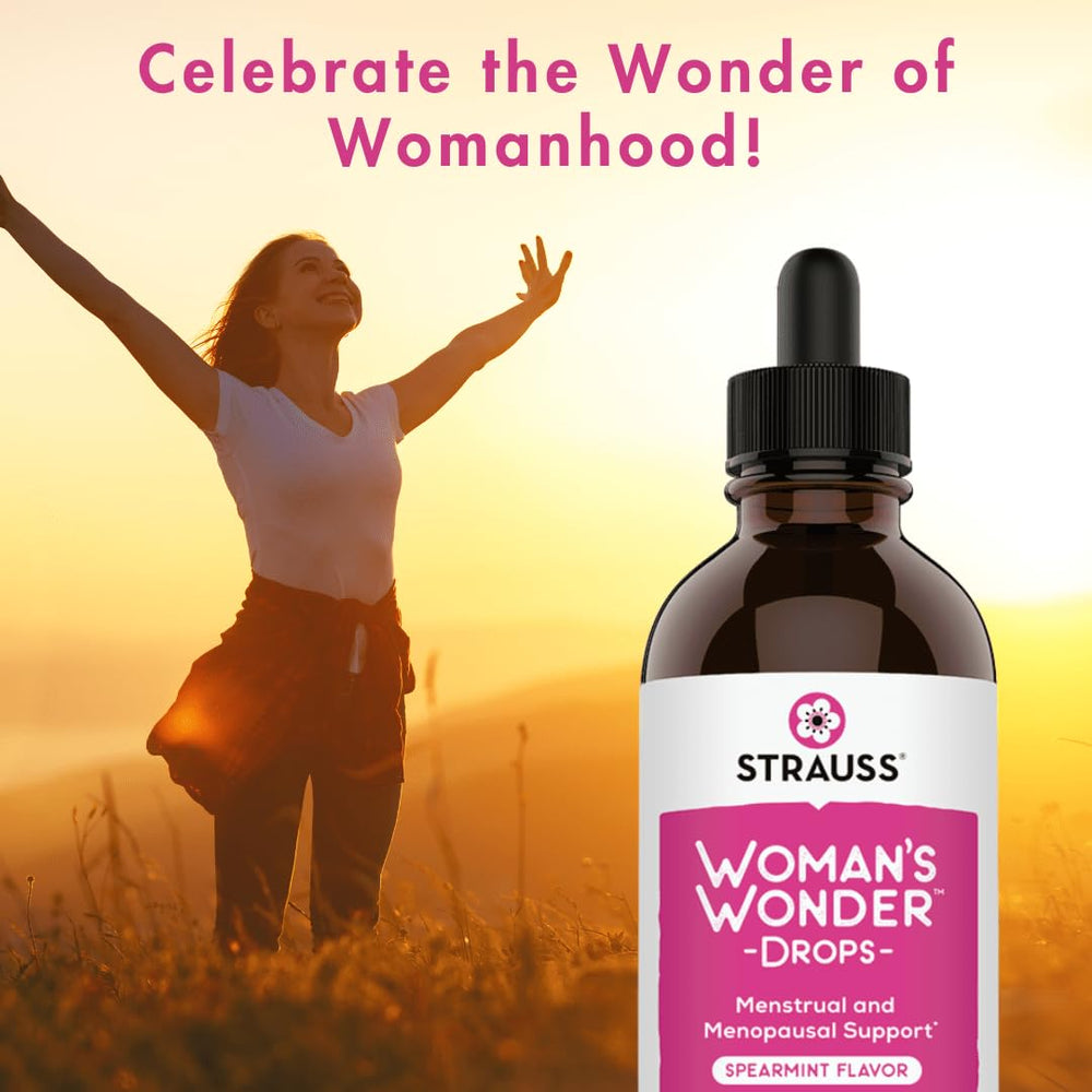 Gluten-free, soy-free, non-GMO labeling on Strauss Heartdrops bottle.