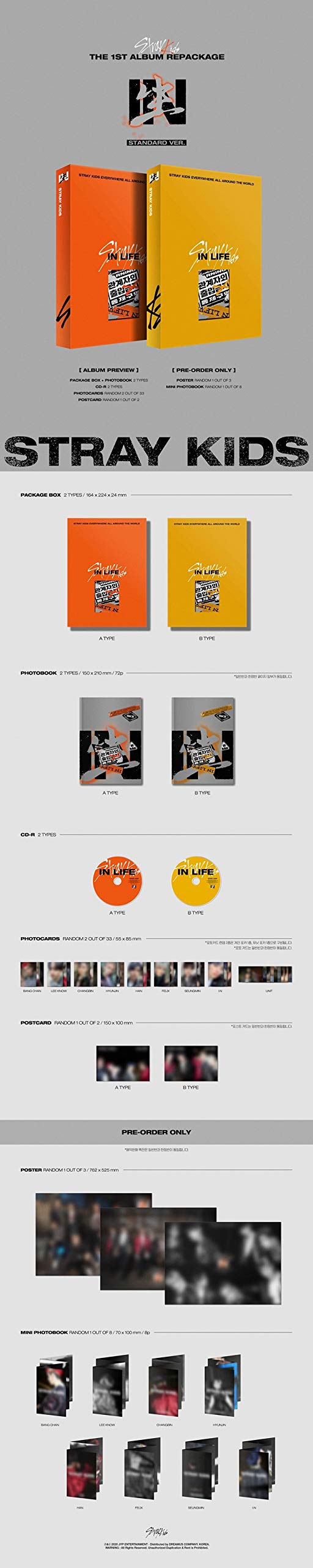 Stray Kids Inlife 72-page photo book for fan collections