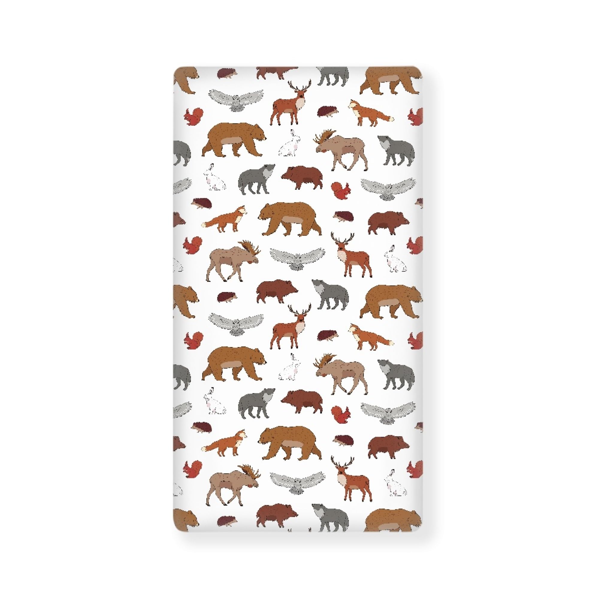 Streeyiu fox-pattern baby crib sheet adds playful style to the nursery.