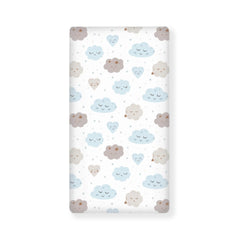 Streeyiu Clouds blue crib sheet, soft and breathable for cozy daytime naps.