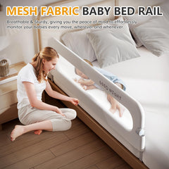 Strenkitech Foldable Toddler Bed Rails made with non-toxic materials for safe sleep.