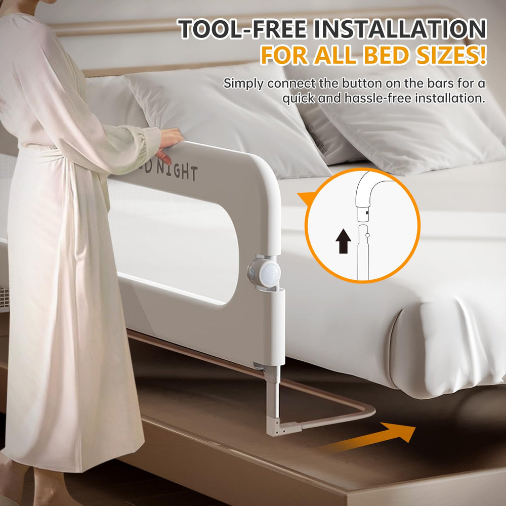 Strenkitech adjustable height rail fits different mattress thicknesses