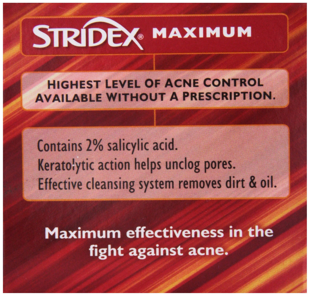 Box and pads arrangement from Stridex Maximum Strength