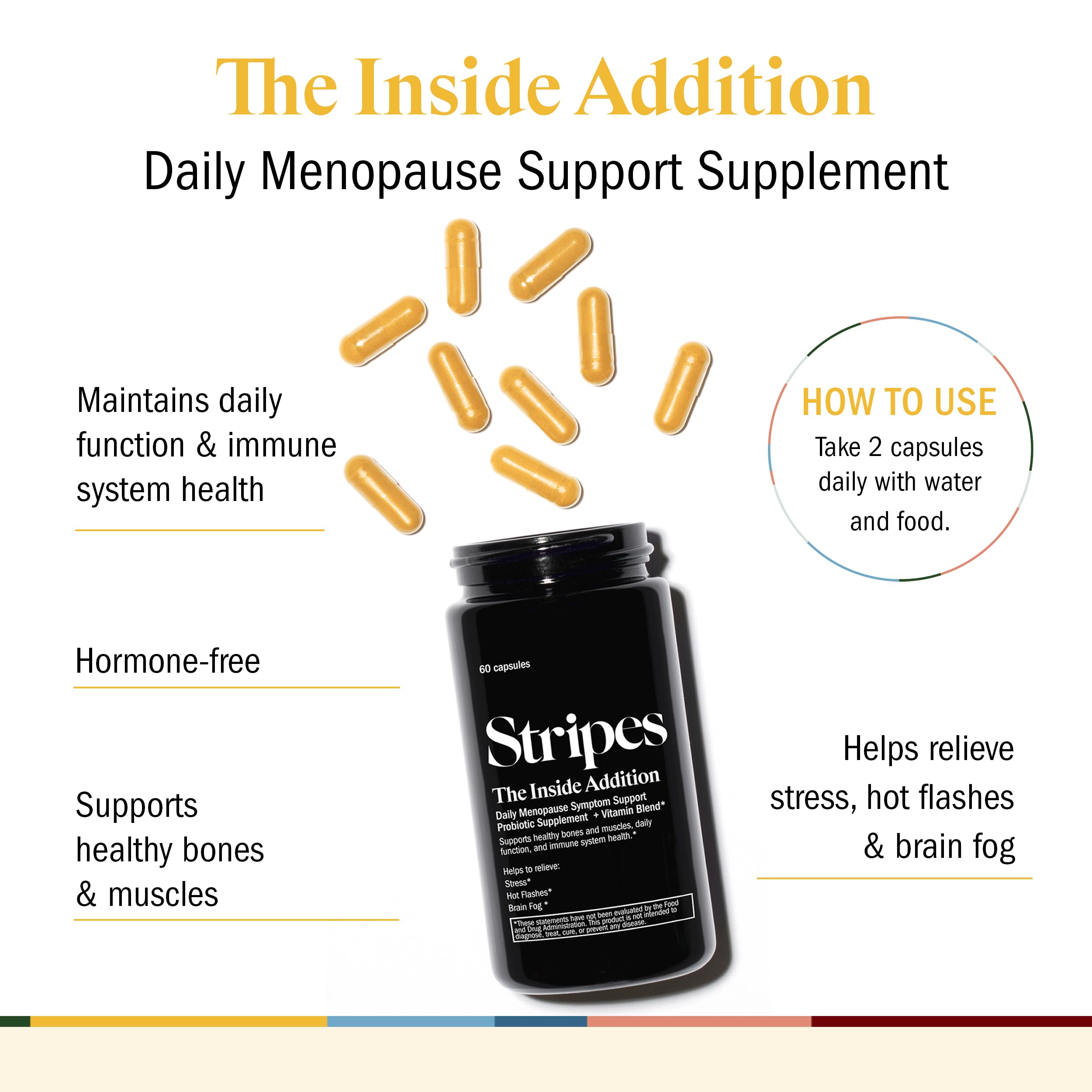 Closeup of Addition capsules highlighting easy daily intake for busy mornings.