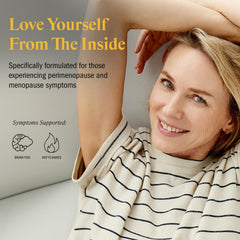 Packaging view for Stripes Beauty Naomi Watts Addition with complete vitamin blend.