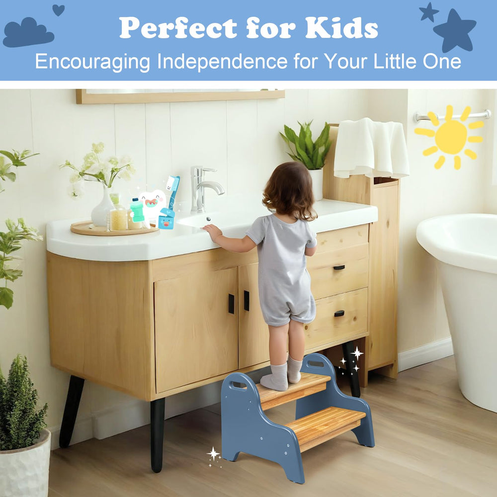 Easy-to-clean finish on the StrongTek natural rubber wood stool.