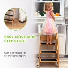StrongTek Kids Step Stool safety handles close-up supporting confident climbing.