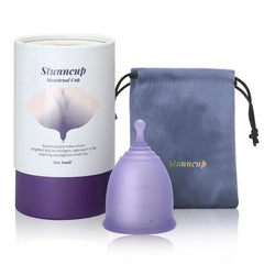 Stunncup Violet Small Cup in use showing flexible fit for everyday activities