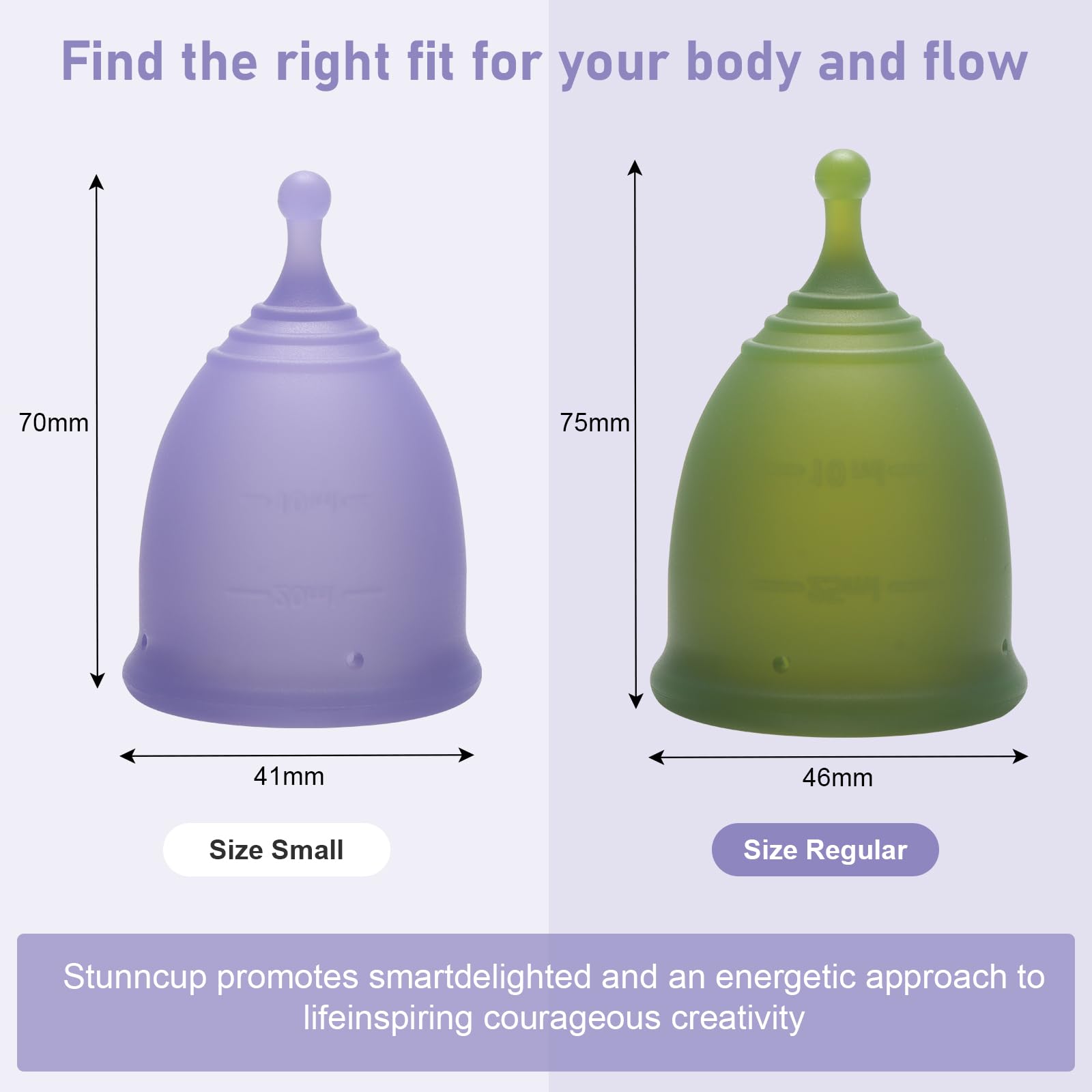 Stunncup Violet Small Cup in swimming illustrating leak-free confidence