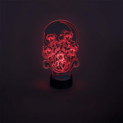 Stunned Mind Sailor Moon etched acrylic panel glows softly with color.