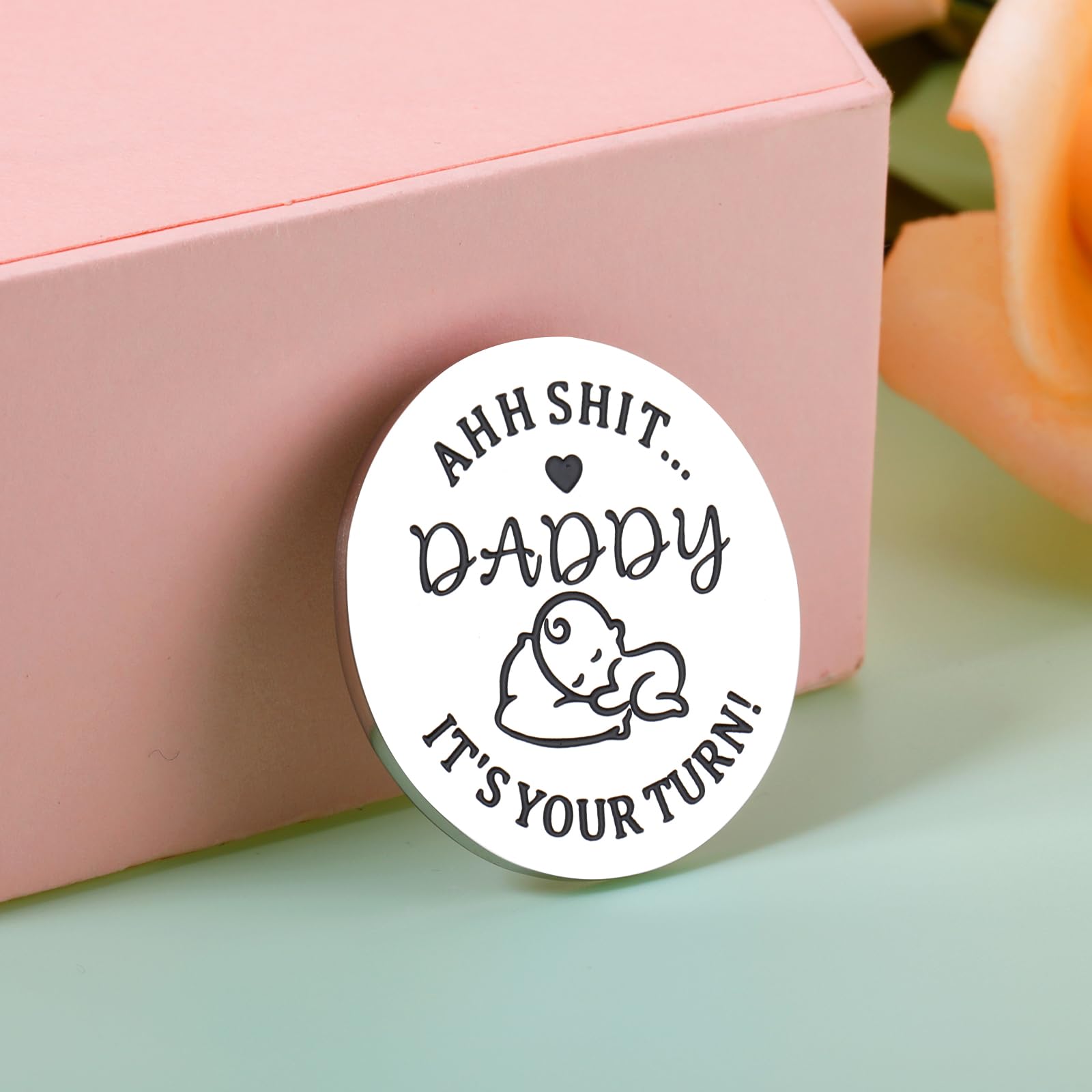 STVK Mommy's Turn coin, two-sided, shares night-time duties with a simple flip