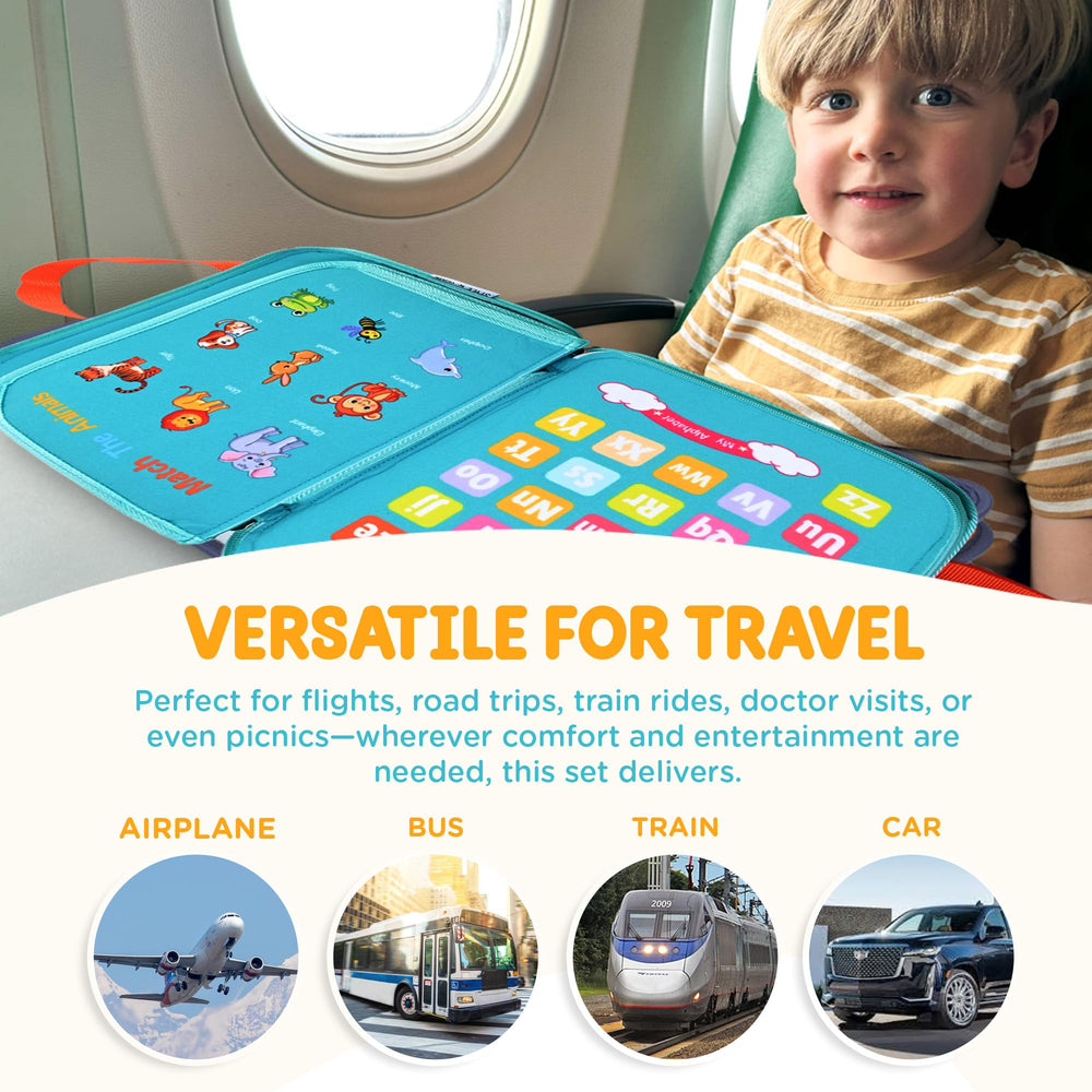 STYLENHOME Airplane Seat Extender’s soft, breathable fabric keeps toddlers comfy