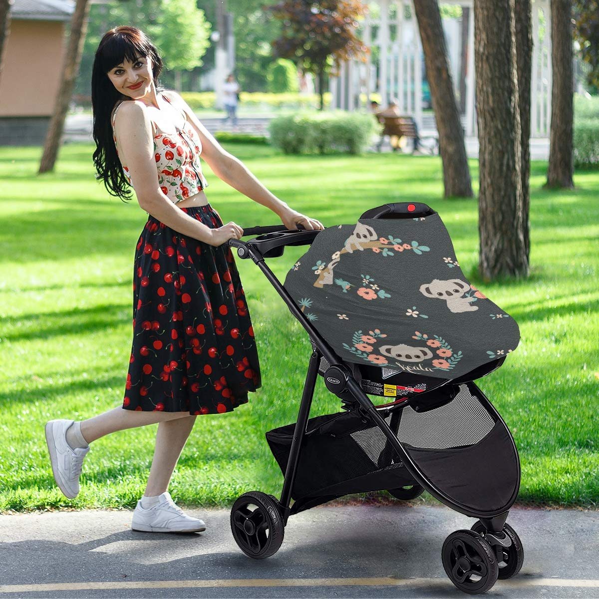 SUABO Koala patterned nursing cover adds playful style