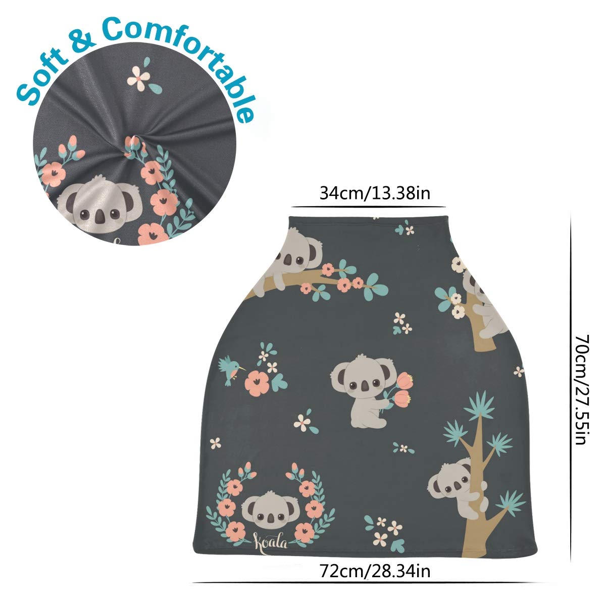 SUABO Koala stroller cover providing easy access to baby.