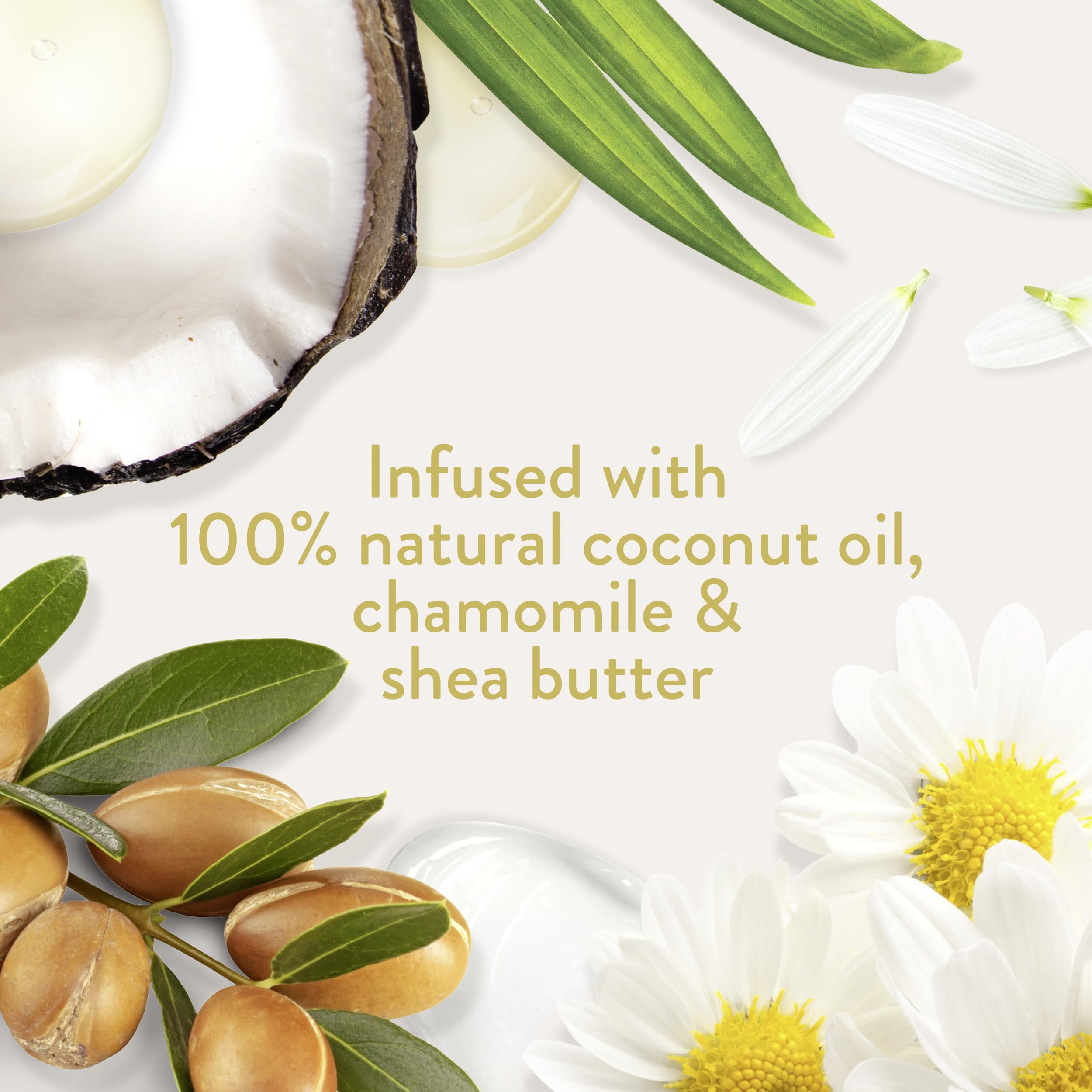 Hands massaging Suave Baby Lotion into damp skin for softness.