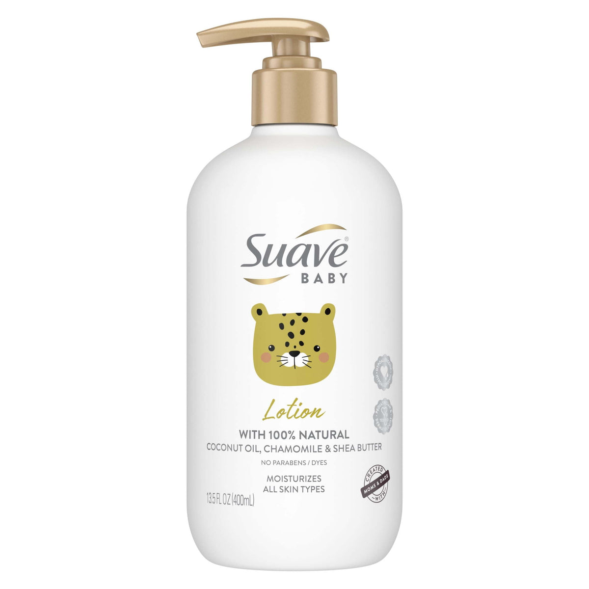 Suave Baby Lotion bottle with cap ready for daily hydration.
