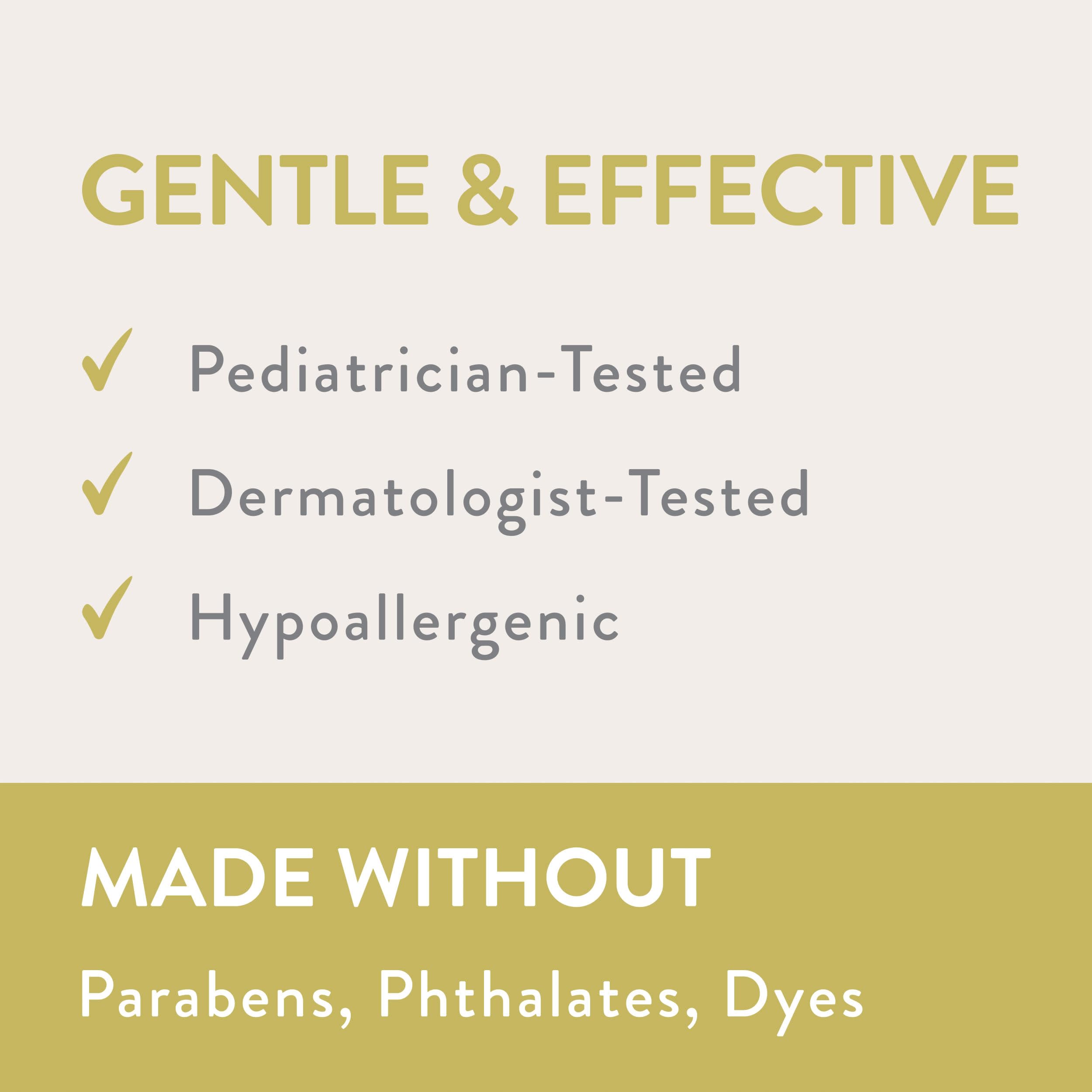 Pediatrician-tested seal on Suave Baby Lotion packaging.
