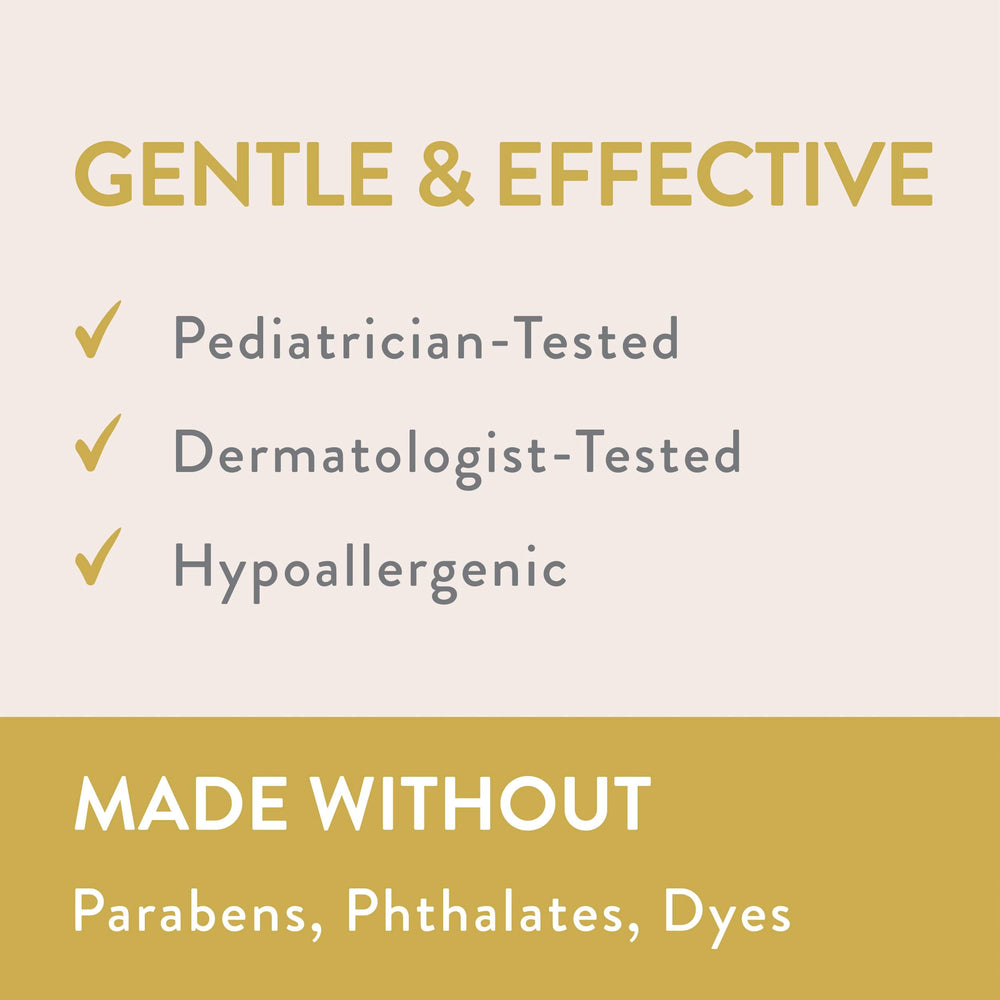 Pediatrician-tested seal on Suave Baby Lotion packaging.