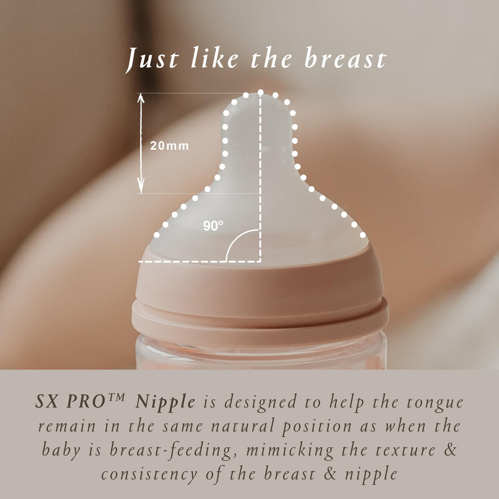 Suavinex Bonhomia Color Essence nipple with 20 mm long neck reaching palate junction
