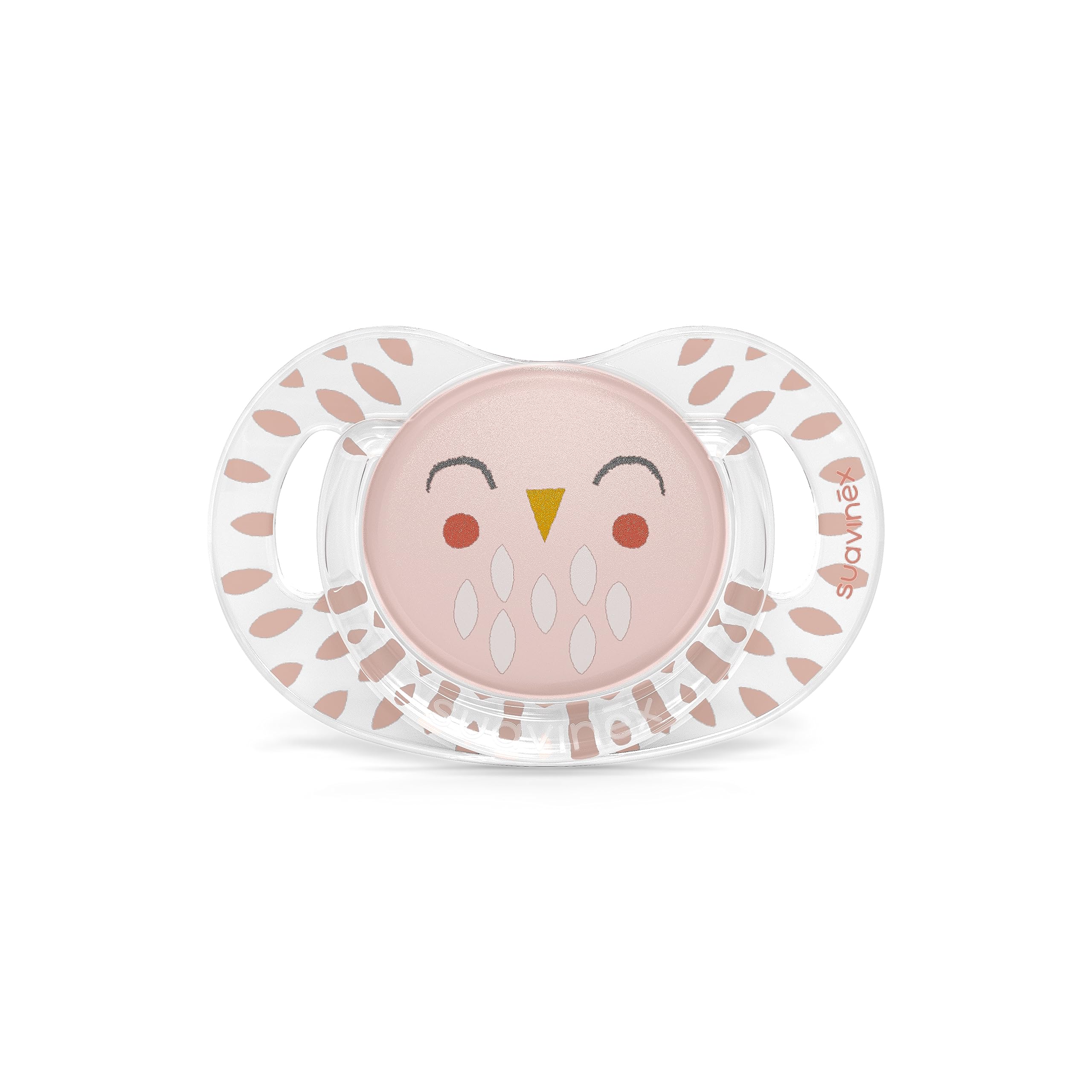 Suavinex Bonhomia SX PRO pacifier nipple demonstrating natural latch positioning.