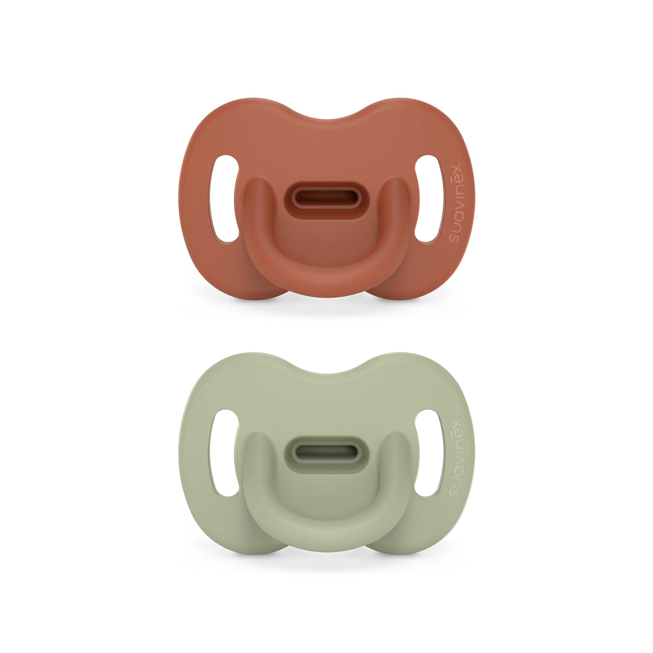 Suavinex Color Essence SX PRO pacifier holder loop keeps pacifiers secure on stroller bars.