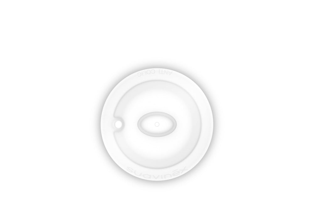 Suavinex SX PRO nipple anti-colic valve close-up showing valve design and latch aid