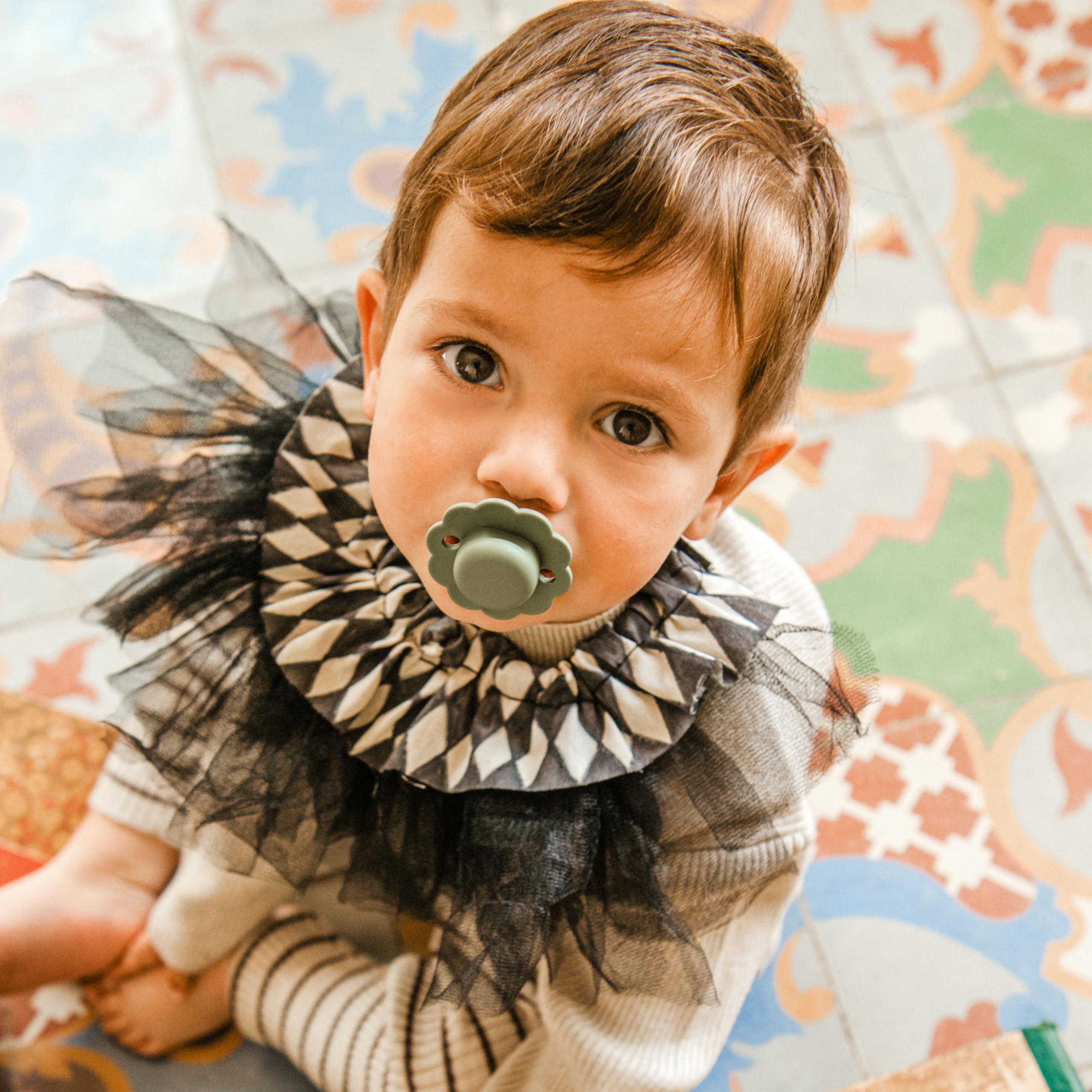 Aqua blue Wonder Pacifier colorway offers a soothing look.