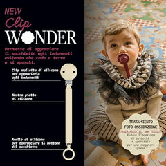 Product shot highlighting durable silicone materials of Wonder clip