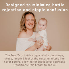 Two-pack Suavinex Zero.Zero Dense Flow nipple set for convenient everyday use.