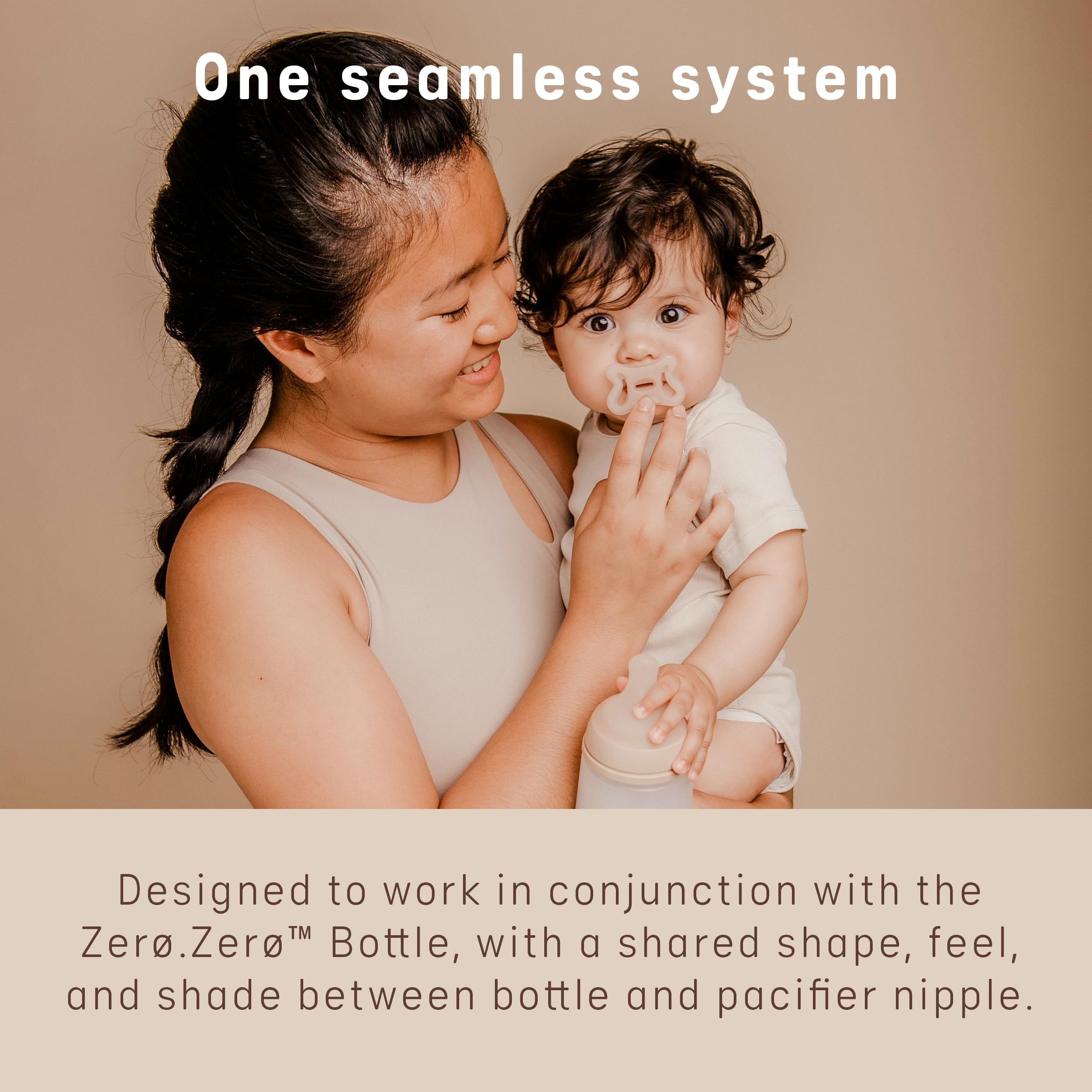 Suavinex Zero Zero pacifier shade vanilla highlights gentle color options for seamless breastfeeding