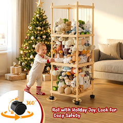 Subbox elastic cords securely hold plush reducing clutter