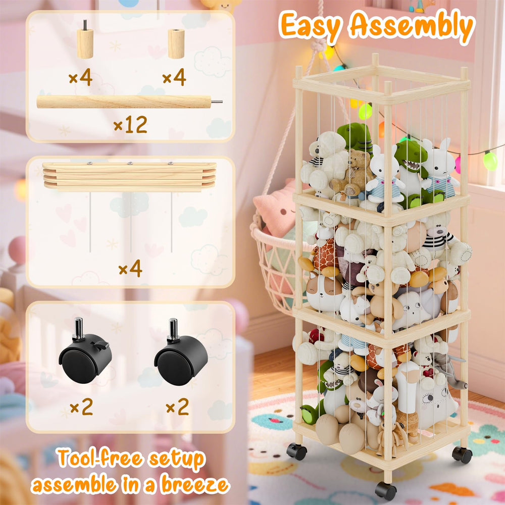 Subbox solid pine wood construction provides durable, child-friendly storage
