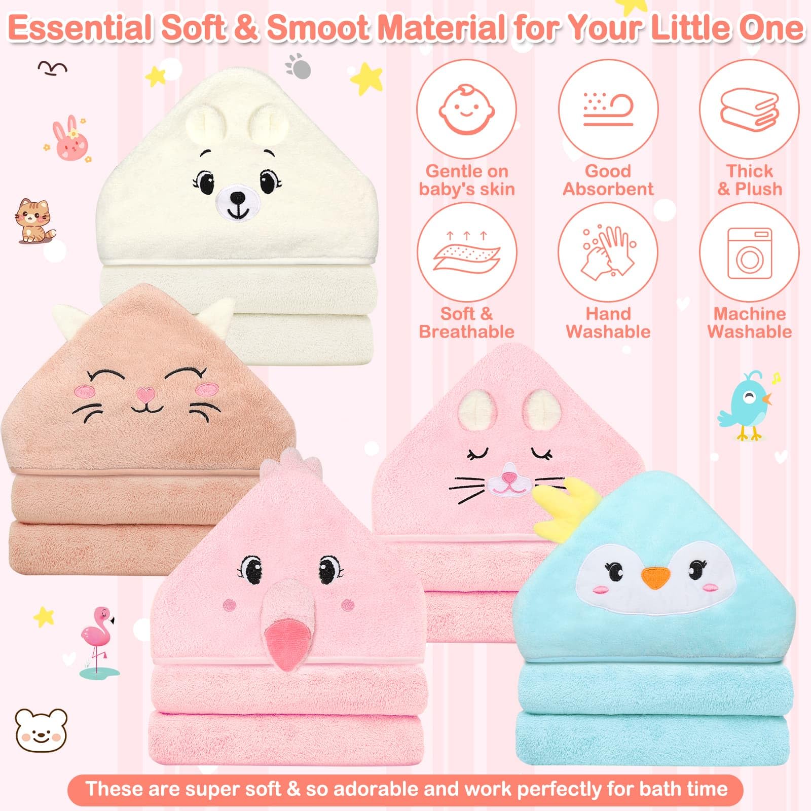 Sublaga towel with cute character designs makes bath time fun