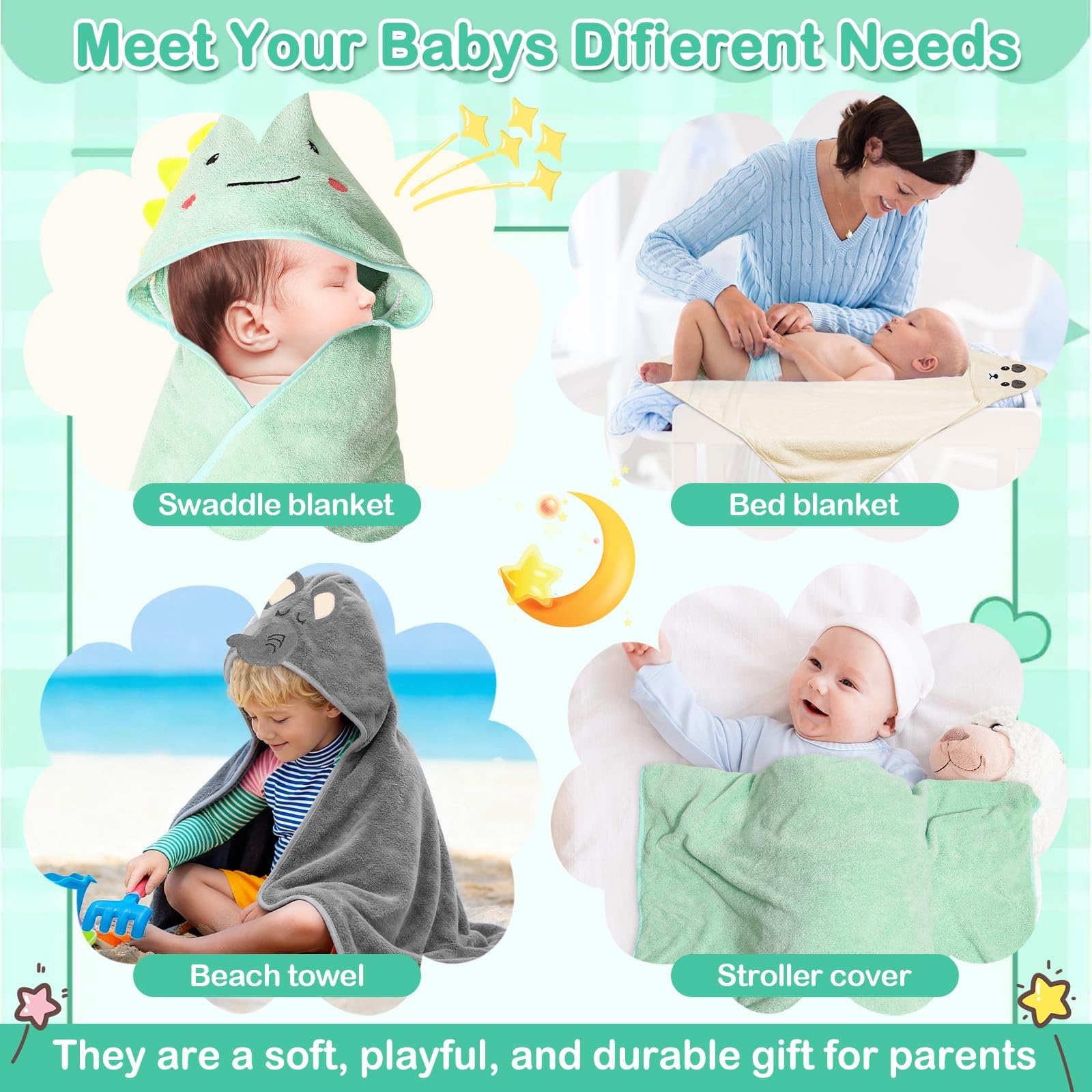 Sublaga baby towel daily-use set, durable and soft.