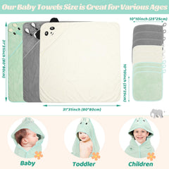 Sublaga hooded panda towel in white for playful bath time.