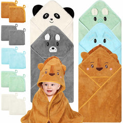 Sublaga hooded towel elephant hood offers cozy bath time warmth