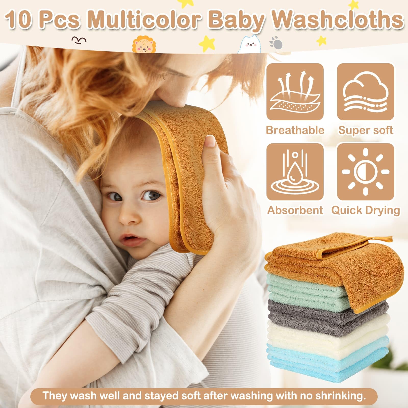 Sublaga hooded lion towel provides full coverage for toddlers