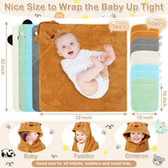 Sublaga hooded panda towel dries hair softly after baths