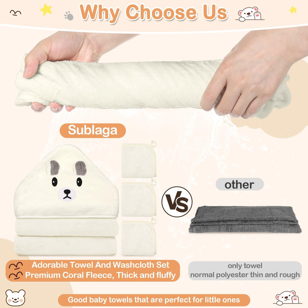 Sublaga baby washcloths 10x10 set for gentle cleansing.