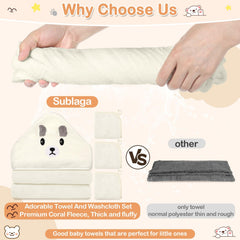 Sublaga baby washcloths 10x10 set for gentle cleansing.