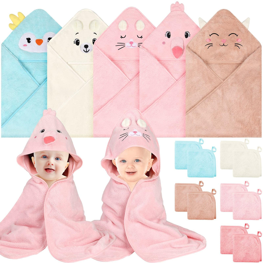 Sublaga hooded baby towels set for cozy bath time and drying