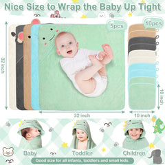 Sublaga hooded towel with playful bear design for bath time fun.